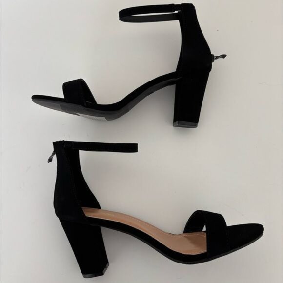 Fashion Nova Heel Hannah 10 Block Sandal Strap Zip Back Fairy Festival Coquette - Picture 7 of 12